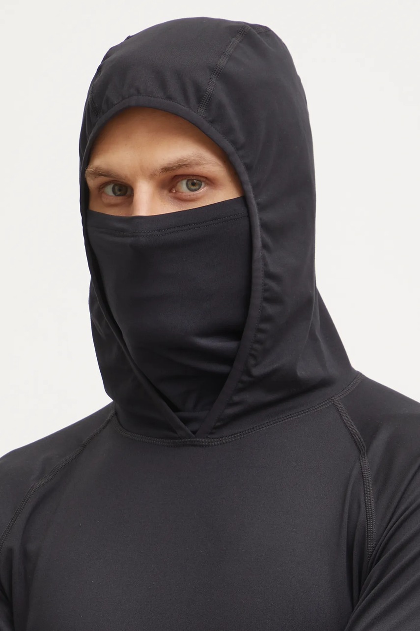 Ισοθερμικό μακρυμάνικο πουκάμισο Burton Midweight X Base Layer Long Neck Hoodie χρώμα: μαύρο, 222011 φωτογραφία