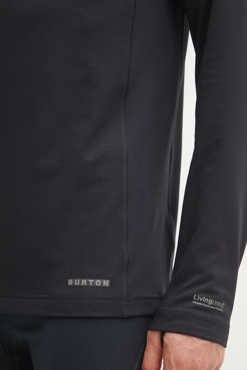 Ισοθερμικό μακρυμάνικο πουκάμισο Burton Midweight X Base Layer Long Neck Hoodie χρώμα: μαύρο, 222011 φωτογραφία