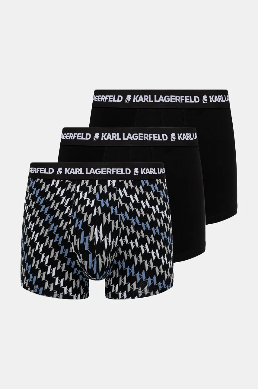 Karl Lagerfeld boxeri 3-pack barbati, culoarea negru, 246M2100