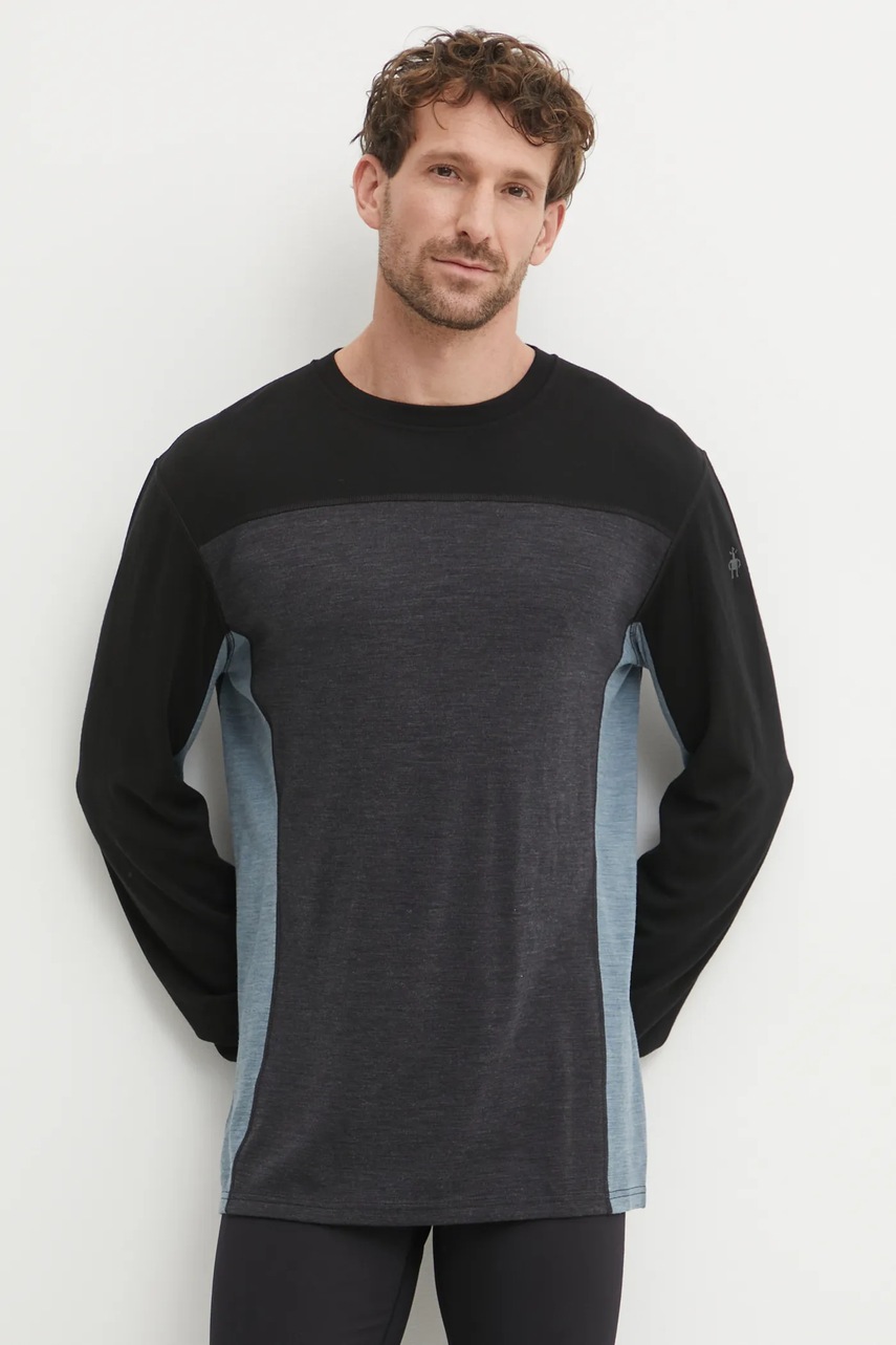 Smartwool longsleeve funcțional culoarea gri, SW002570