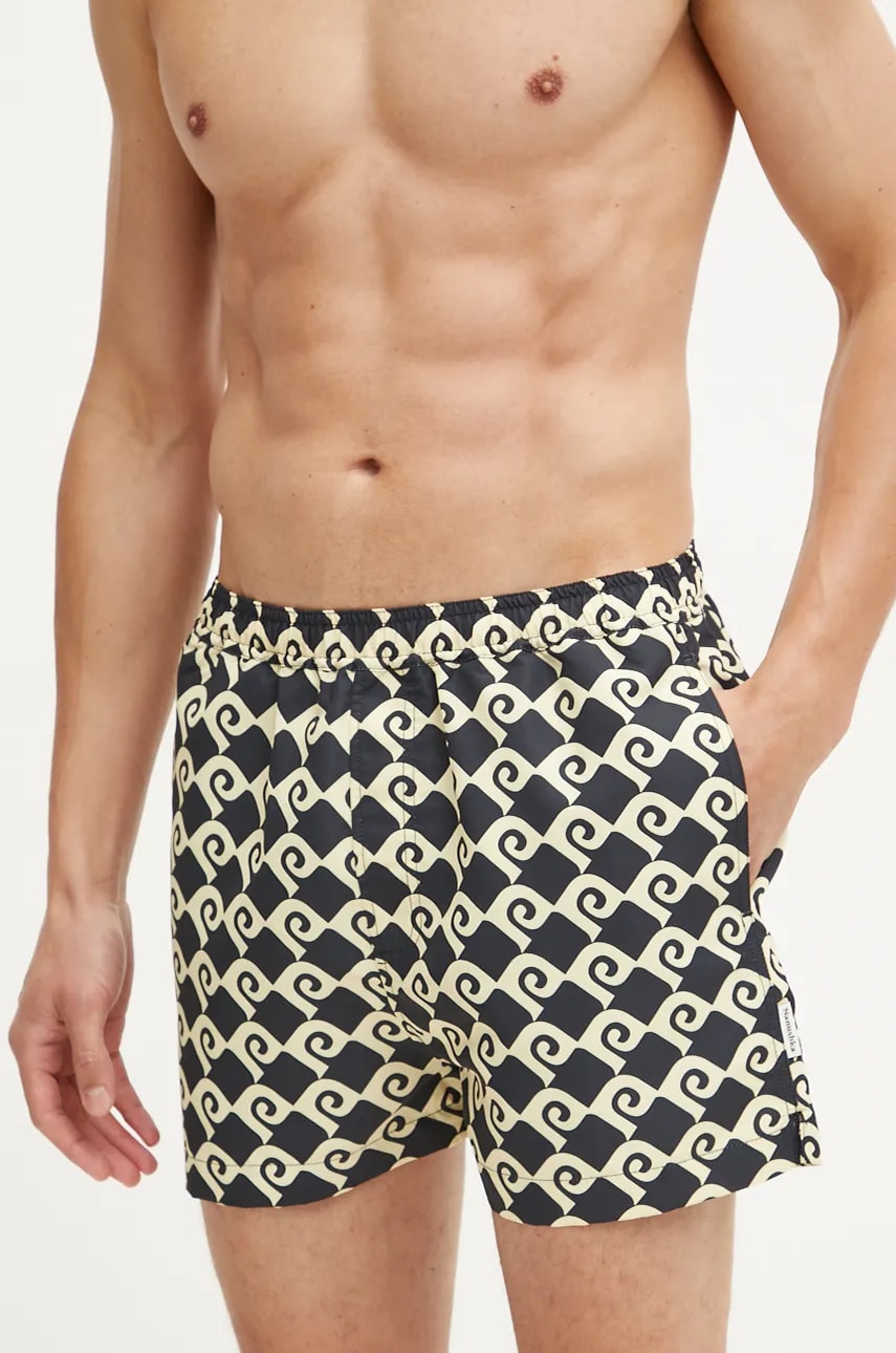 Nanushka pantaloni scurti de baie AMIL culoarea negru, NM24PFST00198 Nanushka pantaloni scurti de baie AMIL culoarea negru, NM24PFST00198