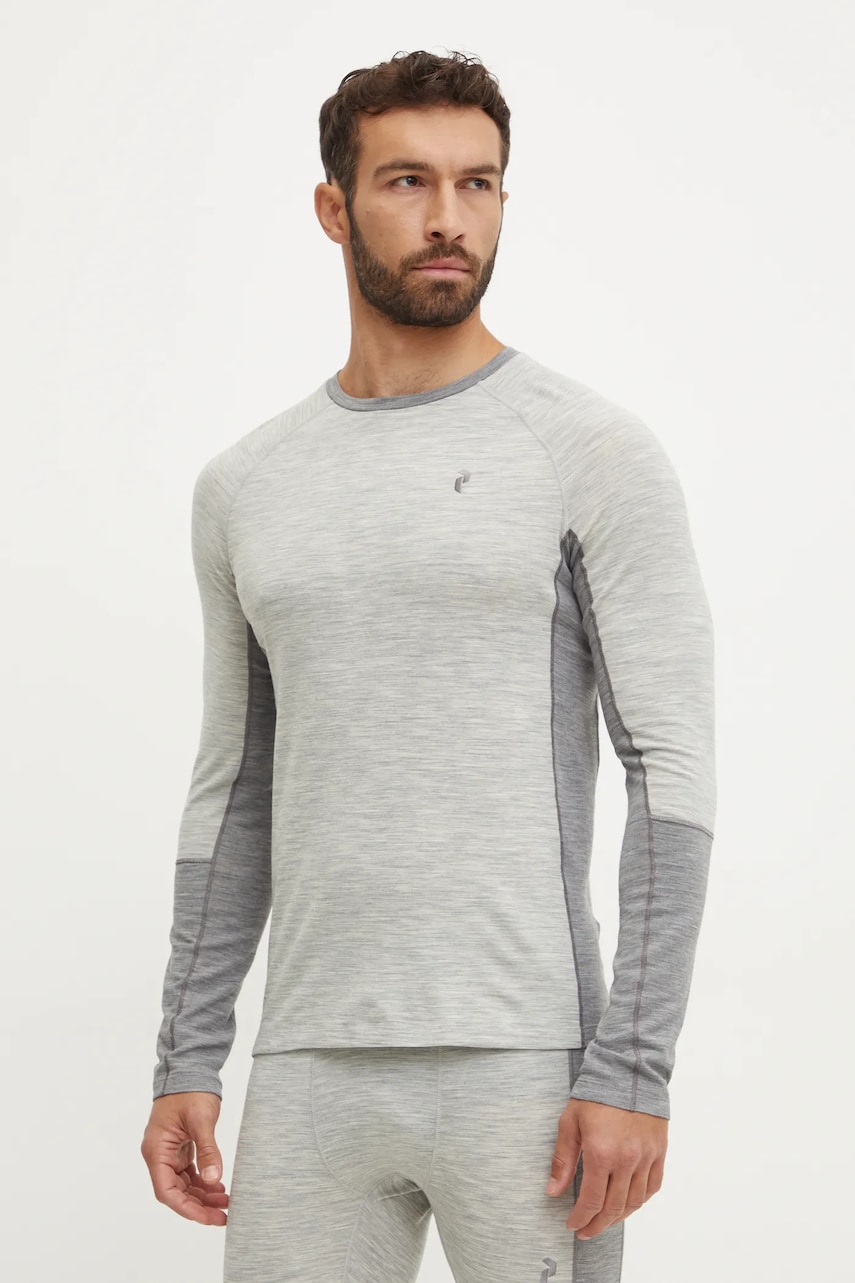 Peak Performance longsleeve funcțional Magic culoarea gri, G79887