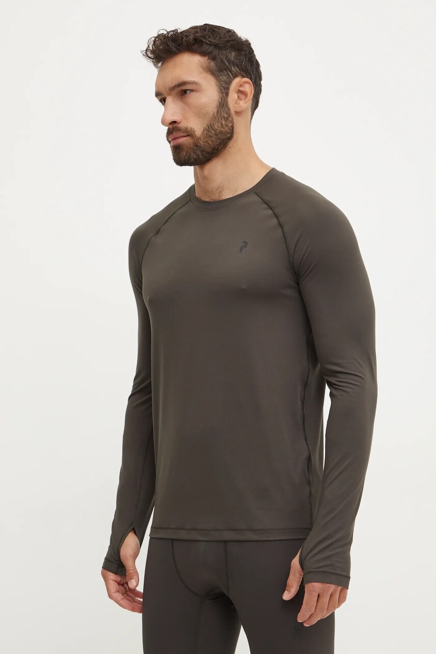 Peak Performance longsleeve funcțional Spirit culoarea verde, G79756