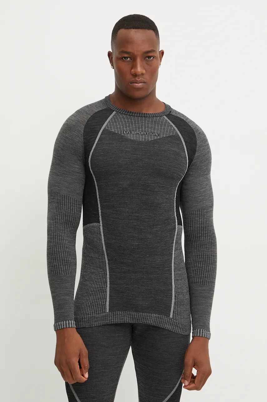 LA Sportiva longsleeve funcțional Wool70 Tech culoarea gri, L90900907