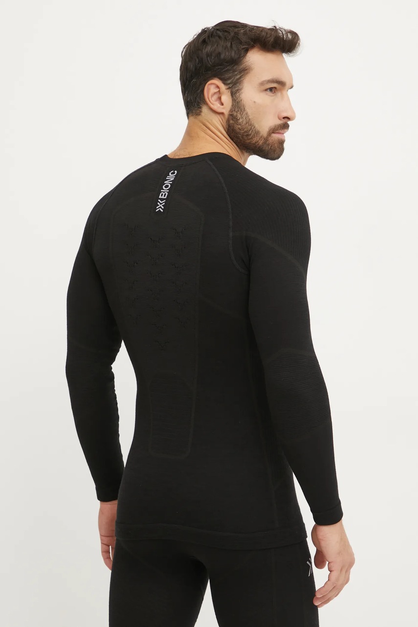Ισοθερμικό μακρυμάνικο πουκάμισο X-Bionic Symbio Merino χρώμα: μαύρο, YTB2W24M φωτογραφία