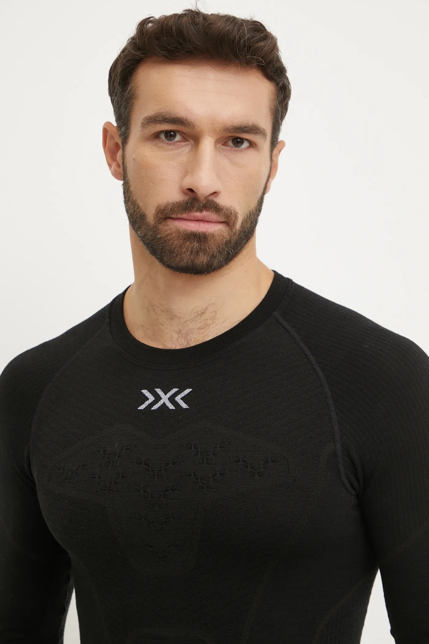 Ισοθερμικό μακρυμάνικο πουκάμισο X-Bionic Symbio Merino χρώμα: μαύρο, YTB2W24M φωτογραφία