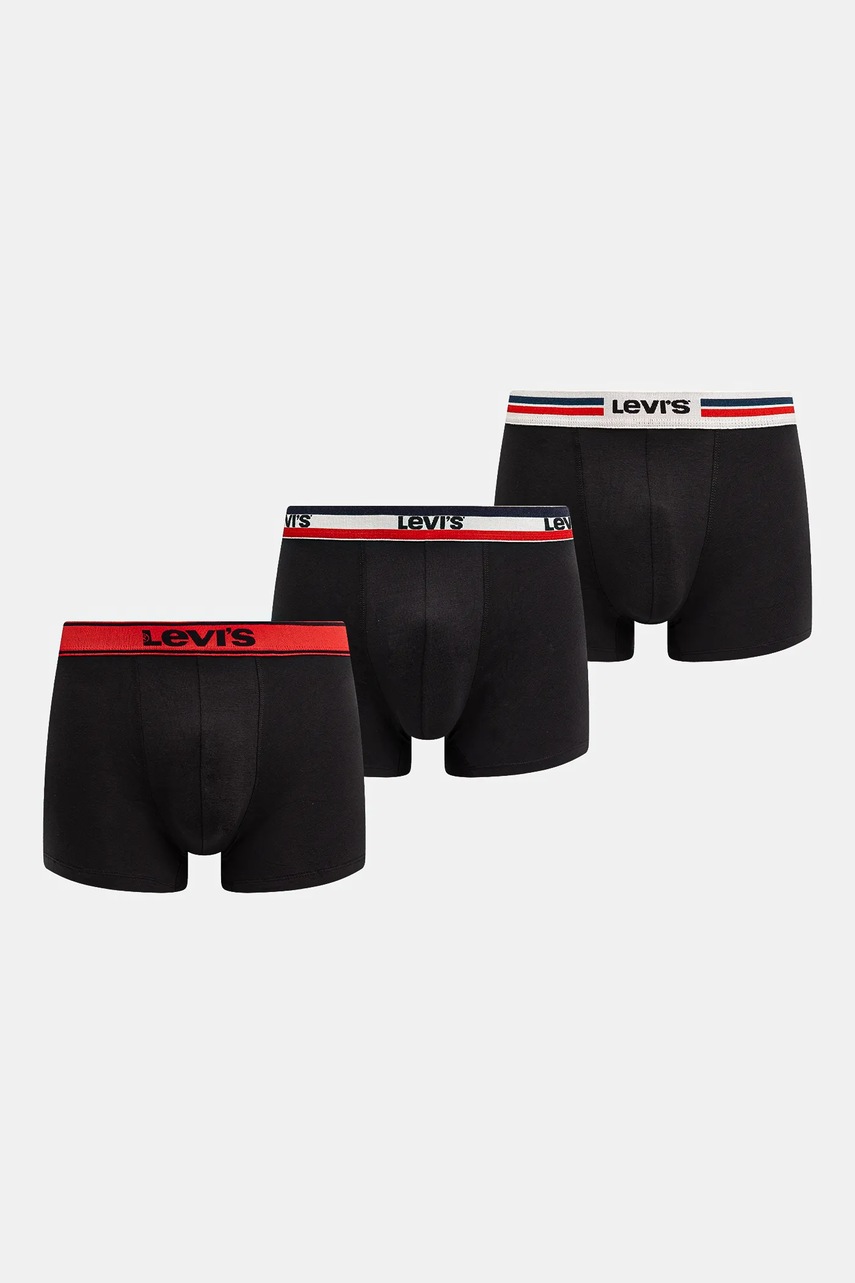Levi\'s boxeri 3-pack barbati, culoarea negru, 37149-1036