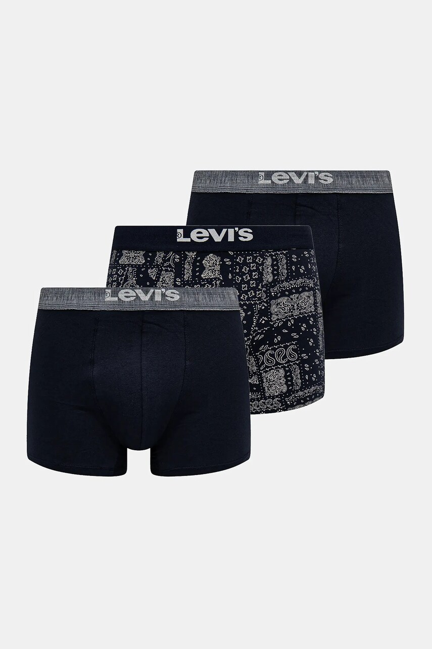 Levi\'s boxeri 3-pack barbati, culoarea albastru marin, 37149-1037