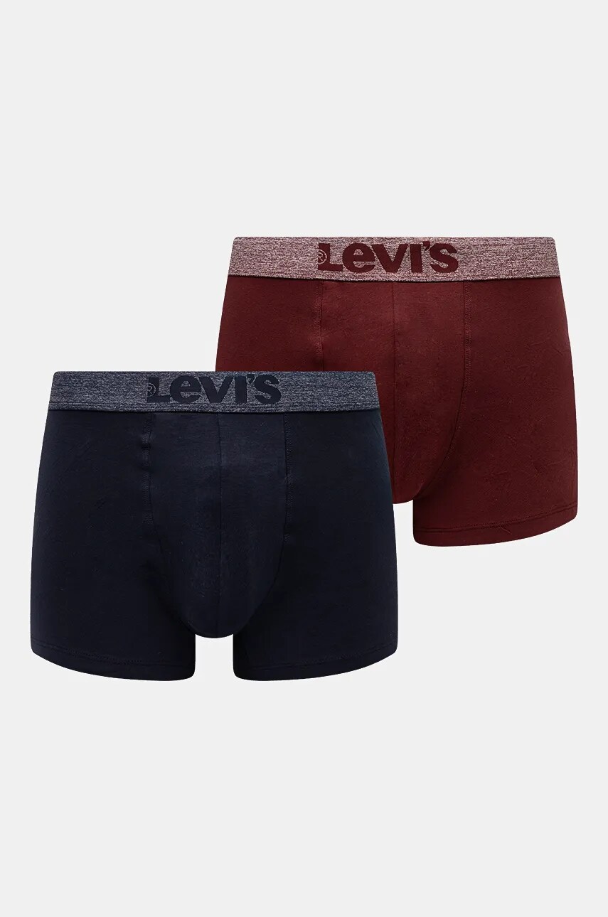 Levi\'s boxeri 2-pack barbati, culoarea bordo, 37149-1002