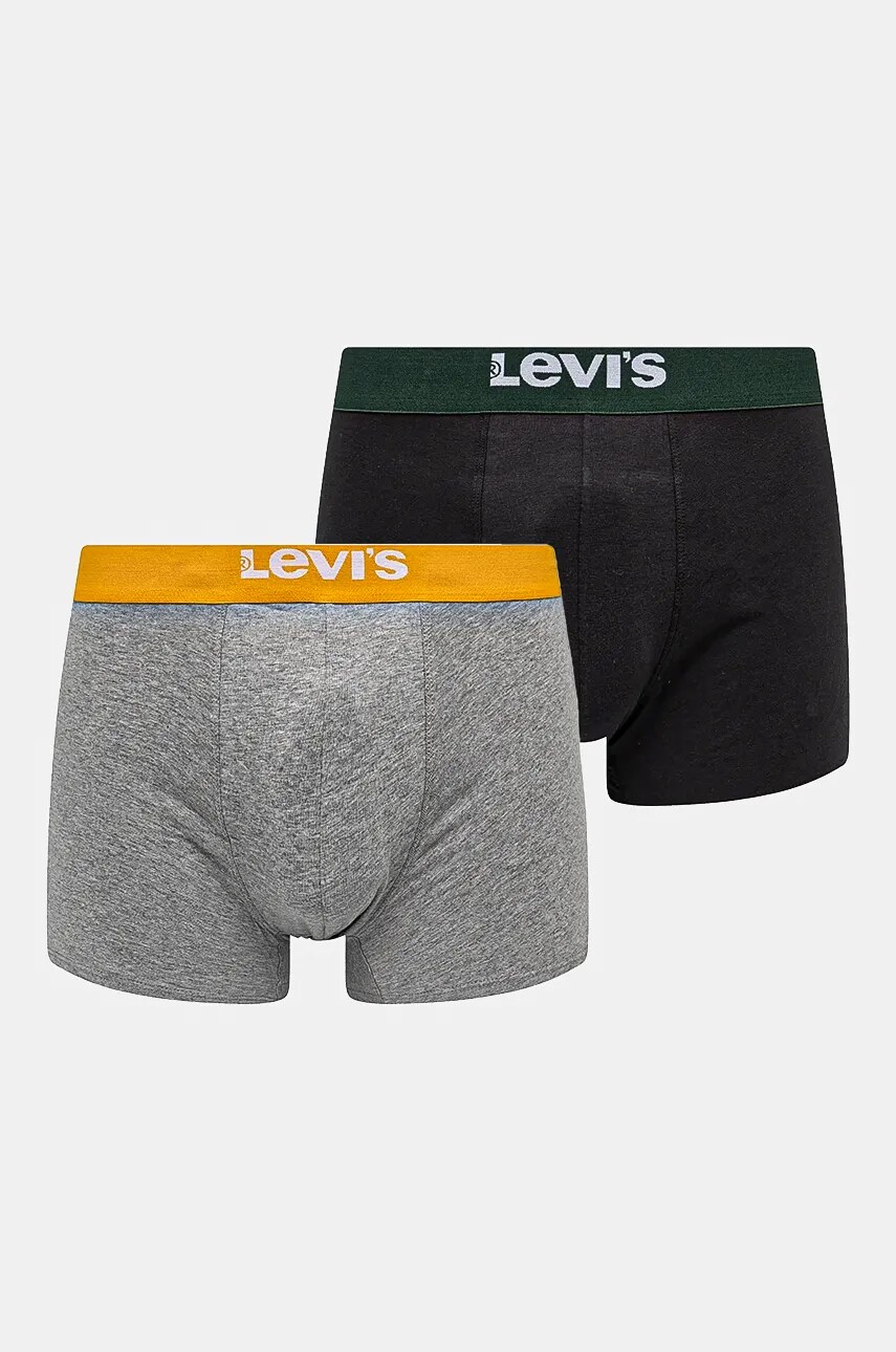 Levi\'s boxeri 2-pack barbati, culoarea gri, 37149-1003