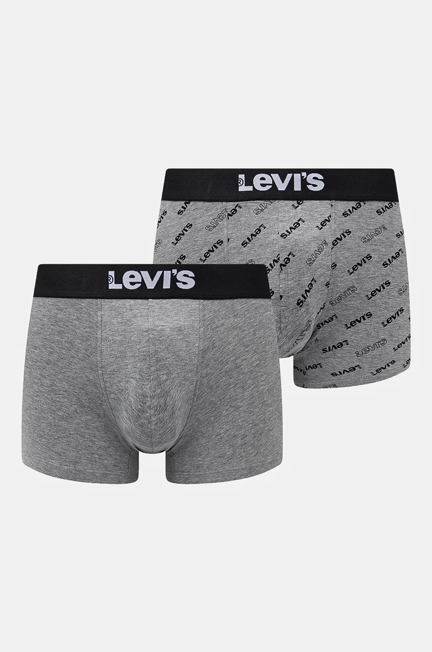Levi\'s boxeri 2-pack barbati, culoarea gri, 37149-0938