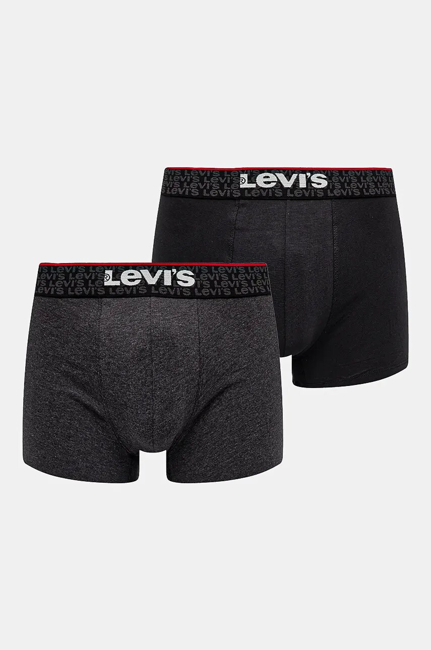 Levi\'s boxeri 2-pack barbati, culoarea gri, 37149-1013