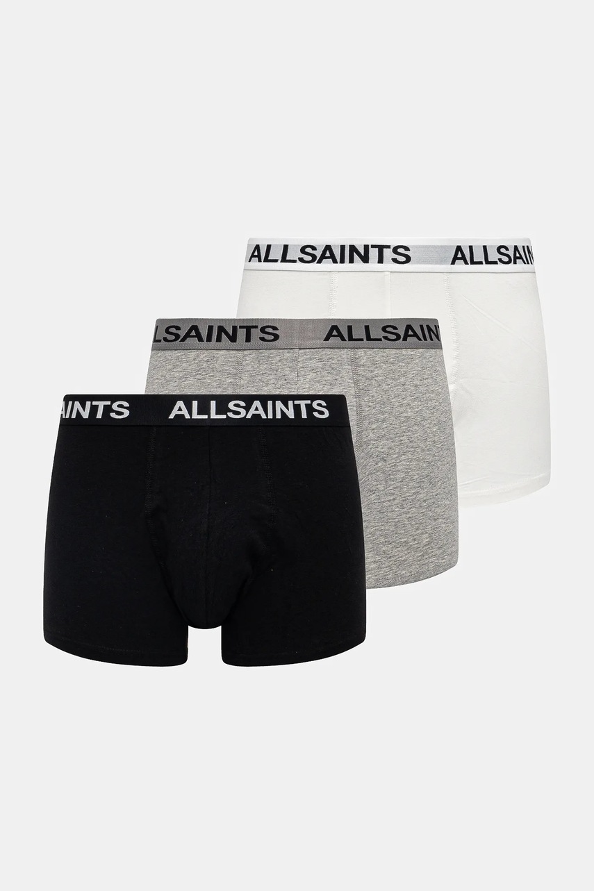 Levně Boxerky AllSaints 3-pack černá barva, ASM493454