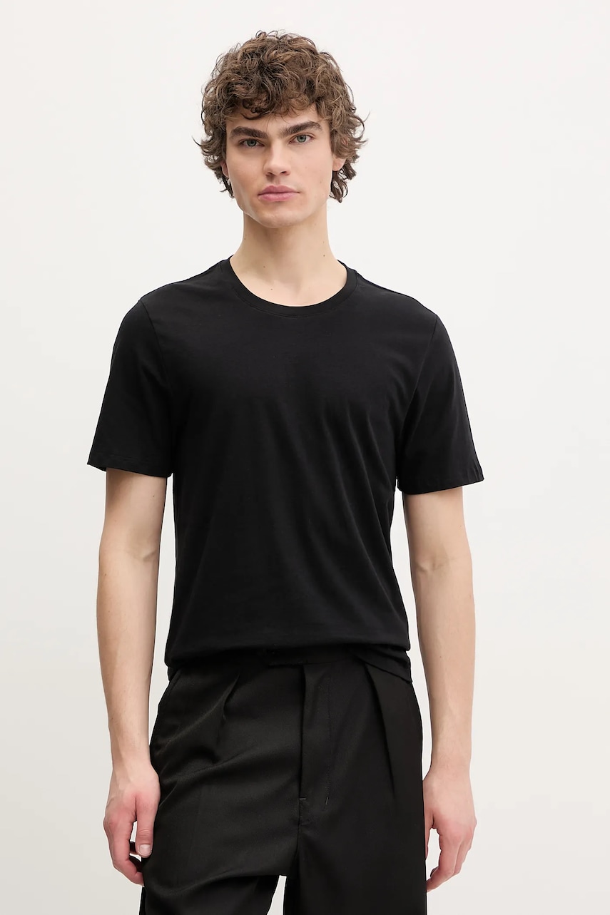 AllSaints tricou 2-pack barbati, culoarea negru, neted, ASM493451