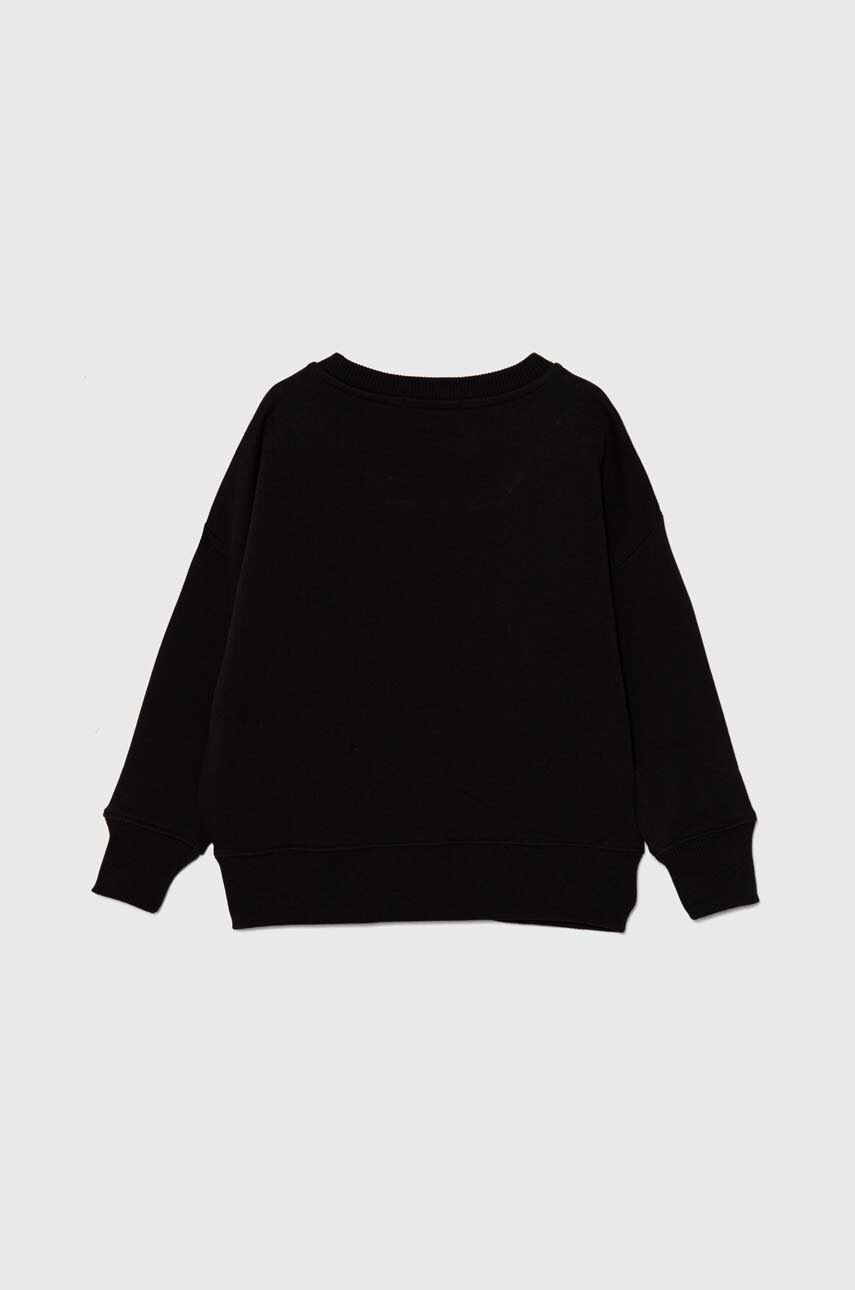 Дитяча бавовняна кофта Calvin Klein Jeans колір чорний однотонна IB0IB02135