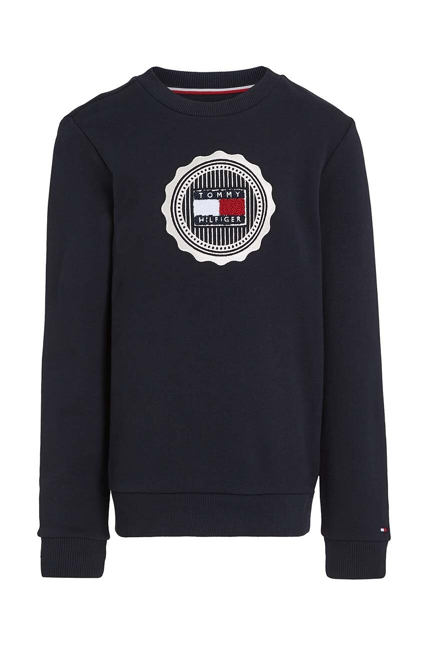 Детская хлопковая кофта Tommy Hilfiger цвет синий с принтом KB0KB09052 в Черновцах Детская хлопковая кофта Tommy Hilfiger цвет синий с принтом KB0KB09052 в Черновцах