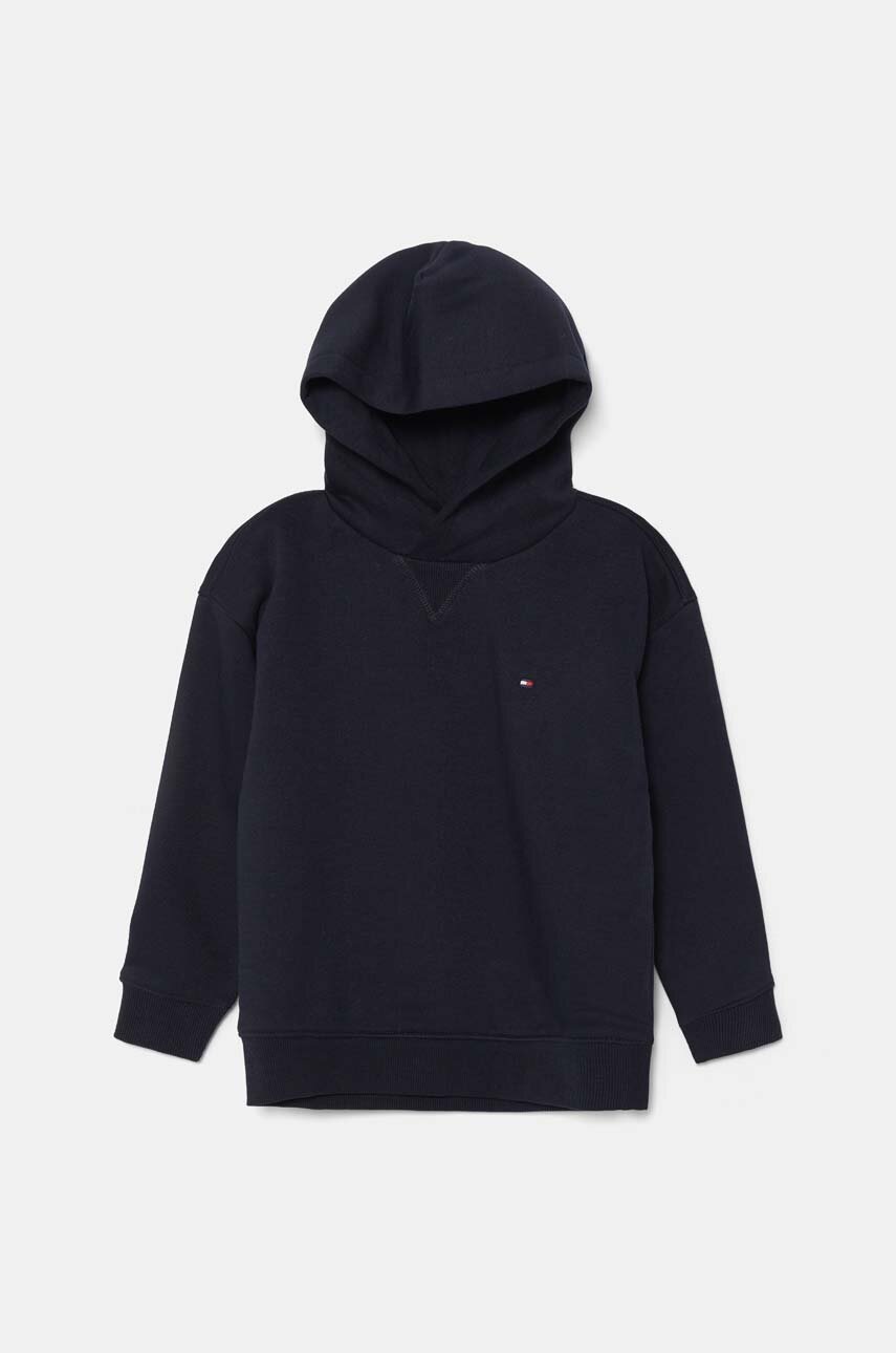 

Детски суичър Tommy Hilfiger в тъмносиньо с качулка с изчистен дизайн KS0KS00562, Тъмносин