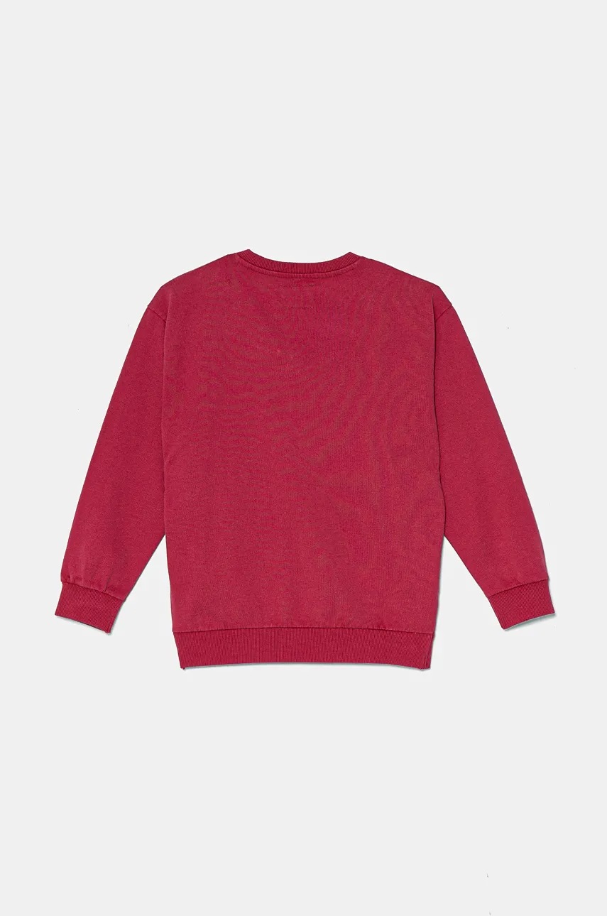 Детская хлопковая кофта Guess цвет розовый с аппликацией L4YQ08 KA6R4