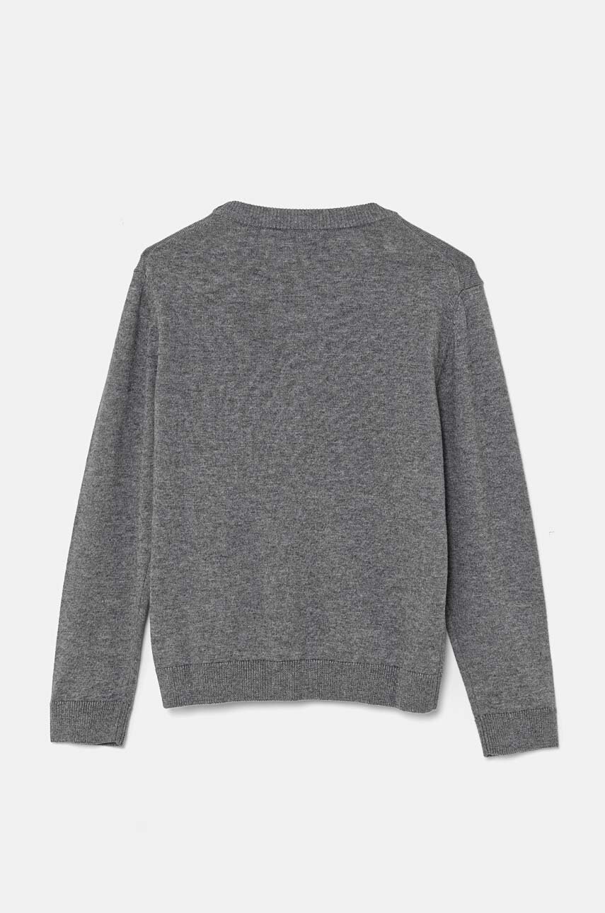 Детский кардиган с примесью шерсти Emporio Armani цвет серый лёгкий 8N4E78 4M16Z