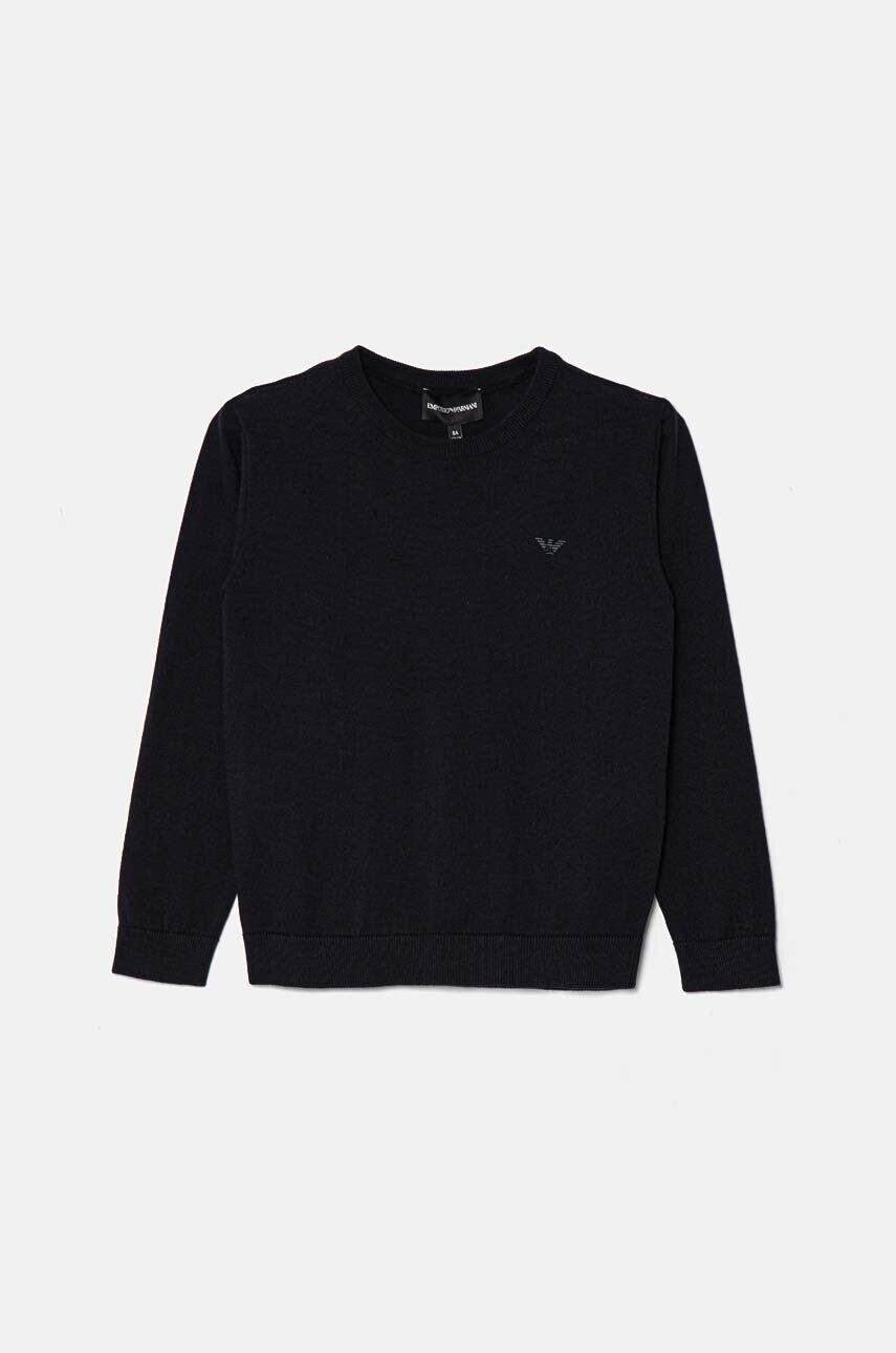 Emporio Armani pulover pentru copii din amestec de lana culoarea albastru marin, light, 8N4MA1 4M16Z