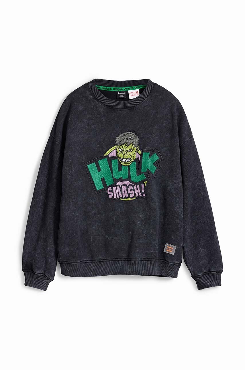 Детская хлопковая кофта Desigual HULK цвет зелёный с аппликацией 24WBSK05 во Львове Детская хлопковая кофта Desigual HULK цвет зелёный с аппликацией 24WBSK05 во Львове