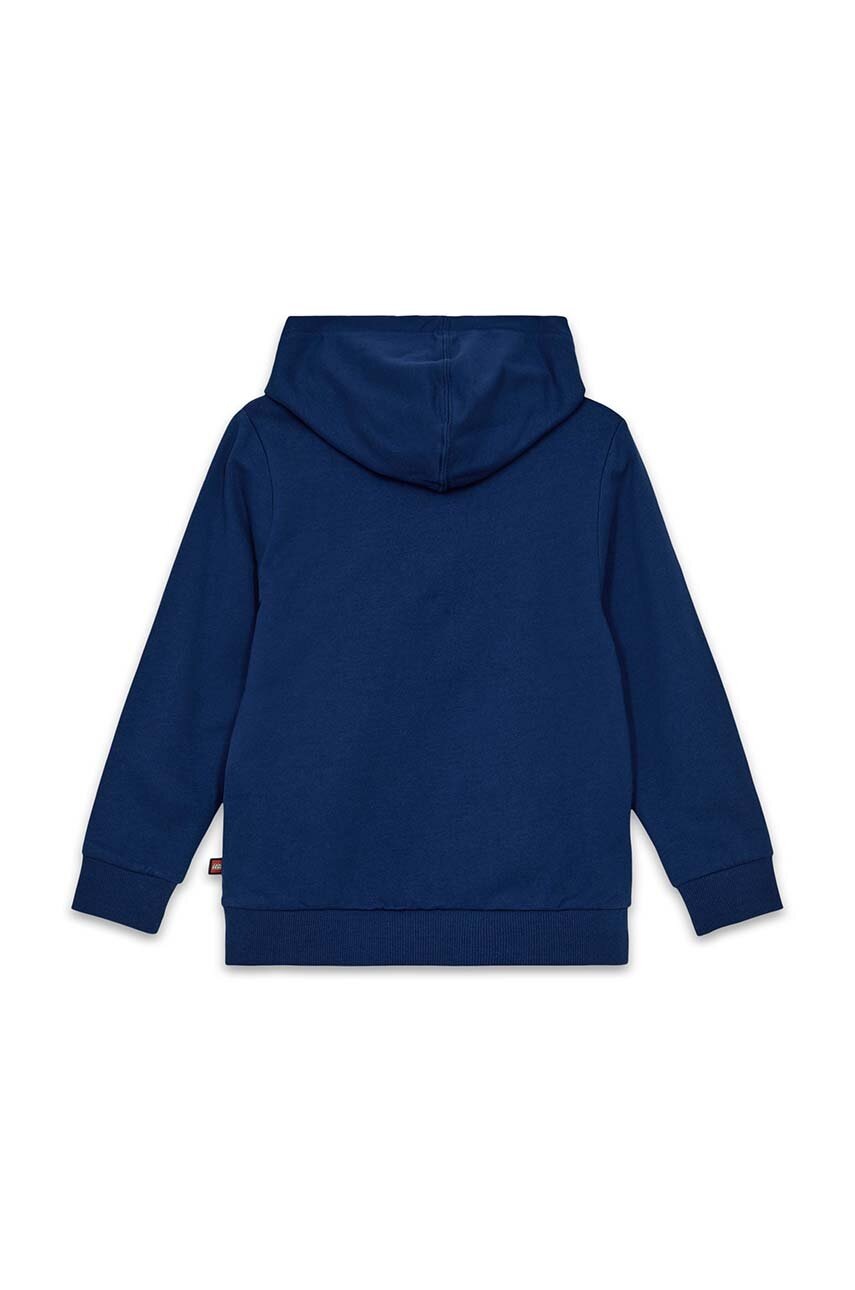 Детская хлопковая кофта Lego LWSCOUT 602 цвет синий с капюшоном с принтом 12011329 Детская хлопковая кофта Lego LWSCOUT 602 цвет синий с капюшоном с принтом 12011329
