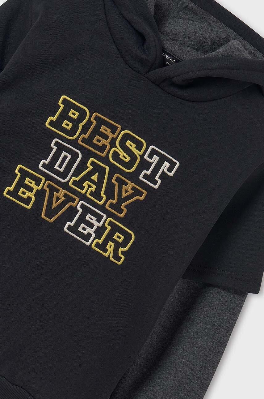 Детская кофта Mayoral цвет серый с капюшоном с принтом 7444 в Луцке Детская кофта Mayoral цвет серый с капюшоном с принтом 7444 в Луцке