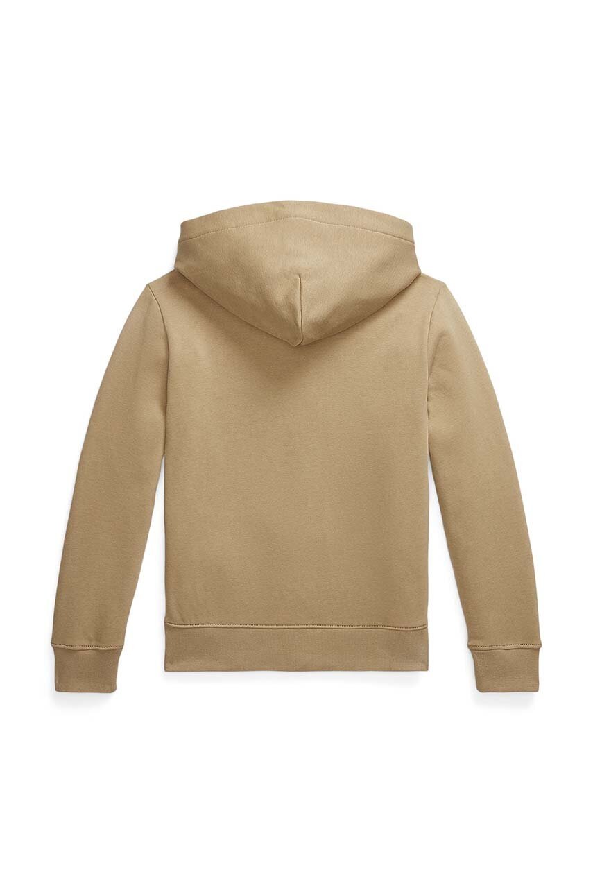 Детская кофта Polo Ralph Lauren цвет бежевый с капюшоном с принтом 323962111003