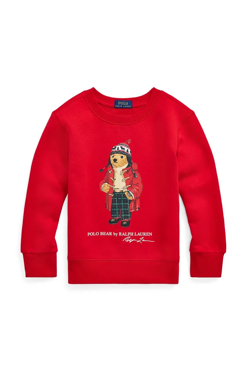 

Детски суичър Polo Ralph Lauren в червено с принт 322960439001, Червен
