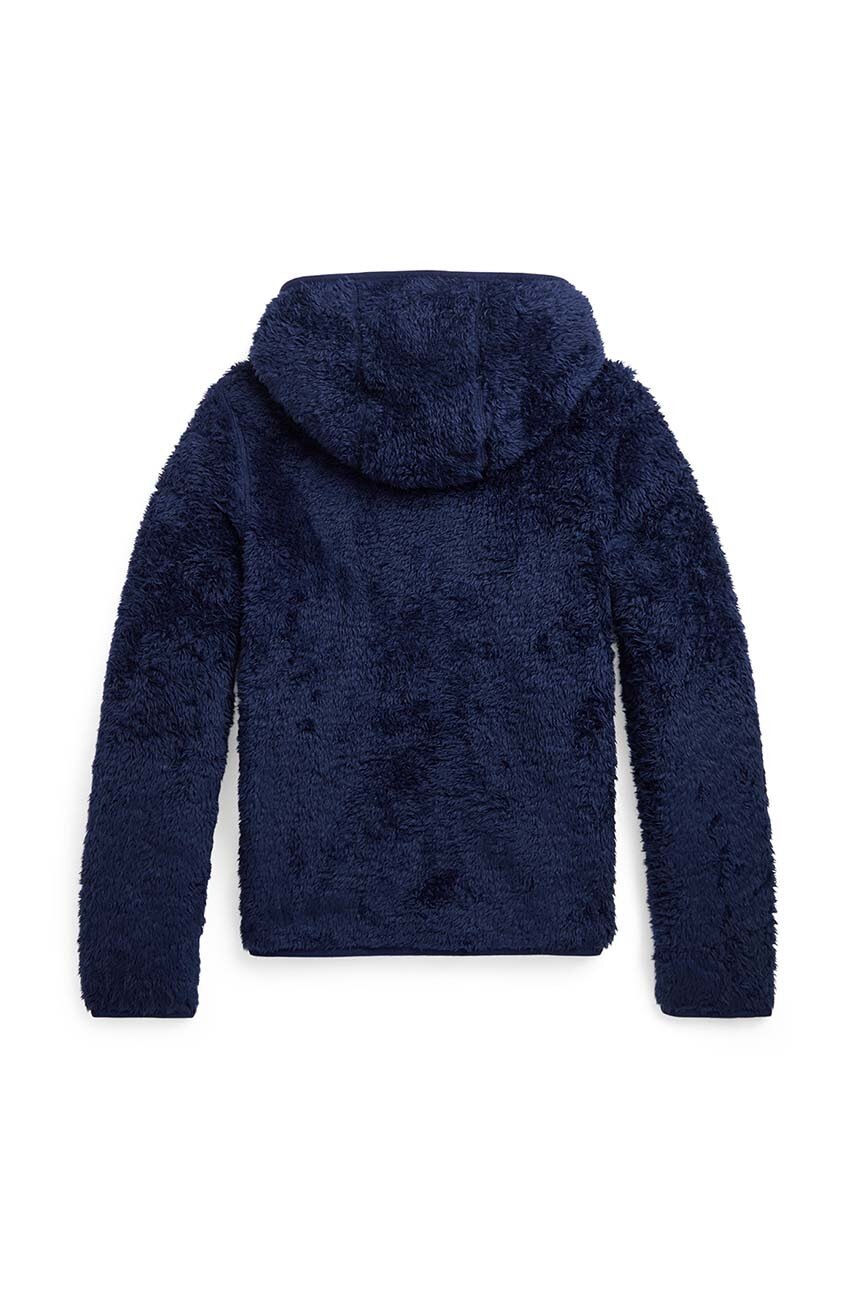 Детская кофта Polo Ralph Lauren цвет синий с капюшоном однотонная 323916335002