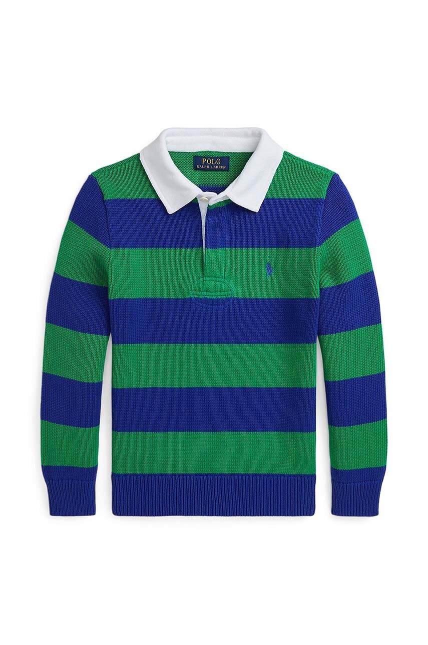Дитячий бавовняний светр Polo Ralph Lauren колір зелений 323951145001