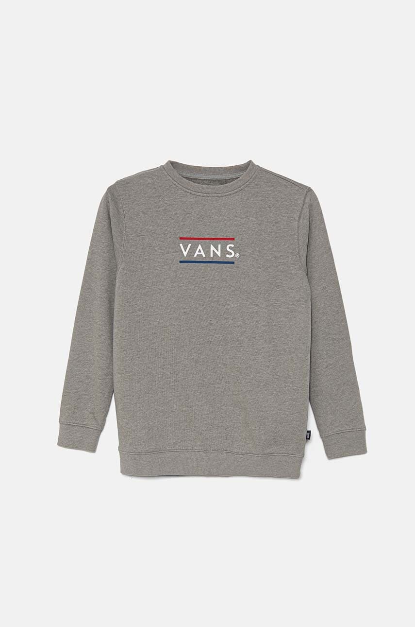 Vans bluza copii BY Half Box Crew culoarea gri, cu imprimeu, VN000JBP02F1
