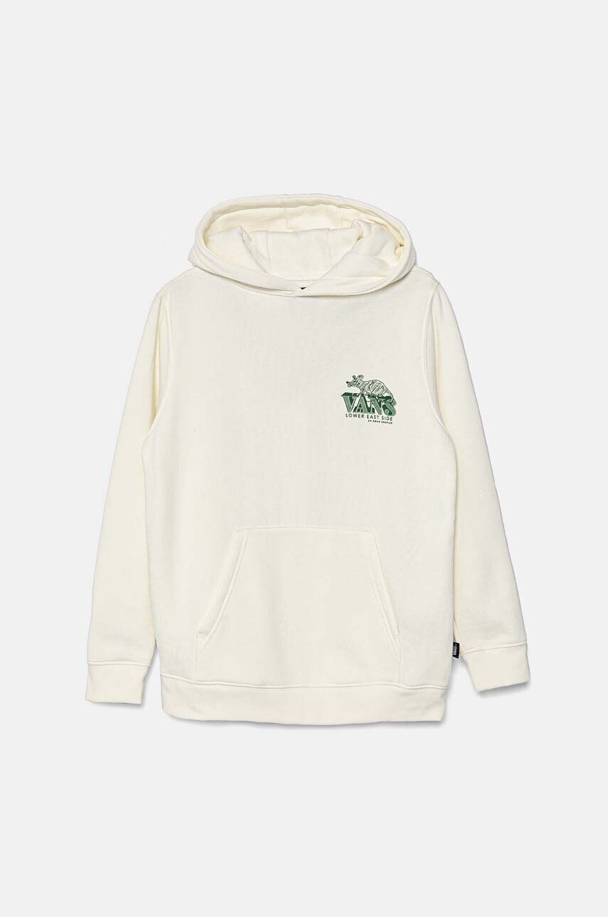 Vans bluza copii East Sideermin PO culoarea bej, cu glugă, cu imprimeu, VN000JBQFS81