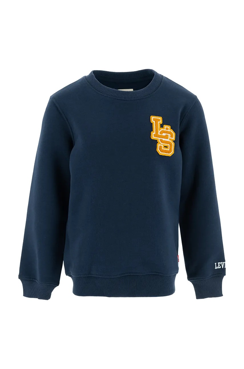 

Детски суичър Levi's LS MONOGRAM CREWNECK в тъмносиньо с принт 8EL507, Тъмносин