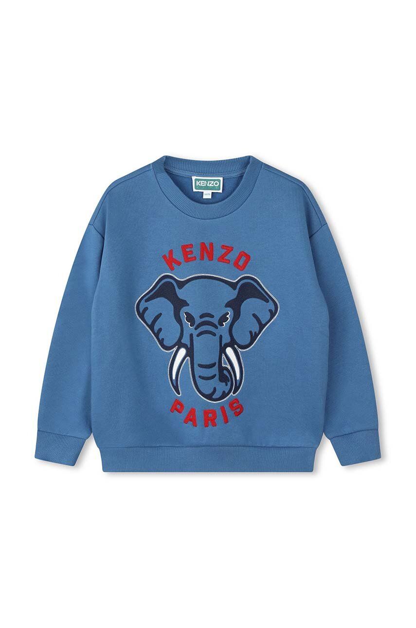 Dětská mikina Kenzo Kids modrá barva, s potiskem, K60769