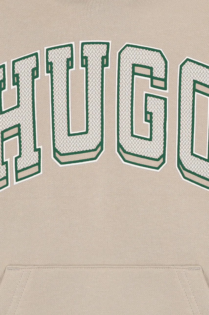 HUGO gyerek felső bézs, nyomott mintás, kapucnis, G00161 termék 2. képe