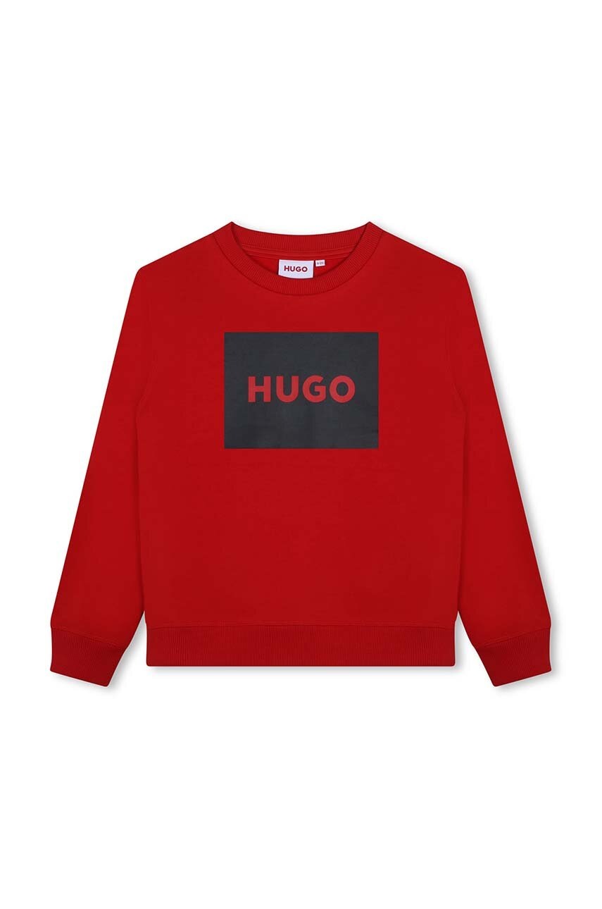

Детски суичър HUGO в червено с принт G00163, Червен