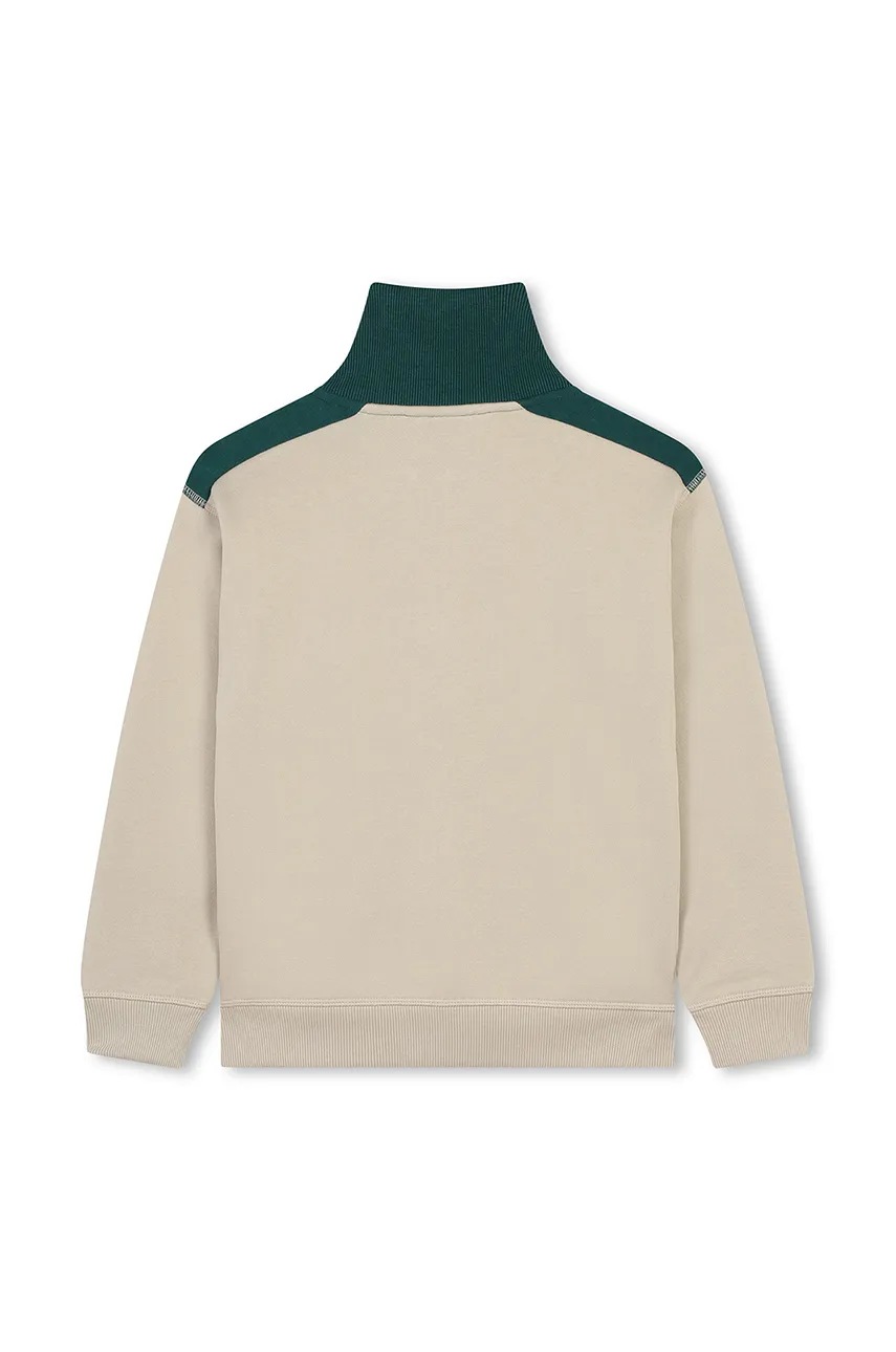 Дитяча кофта HUGO колір бежевий з принтом G00169 Дитяча кофта HUGO колір бежевий з принтом G00169