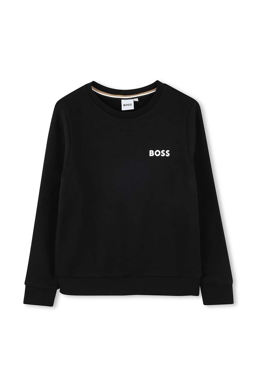 

Детски суичър BOSS в черно с изчистен дизайн J51190, Черен