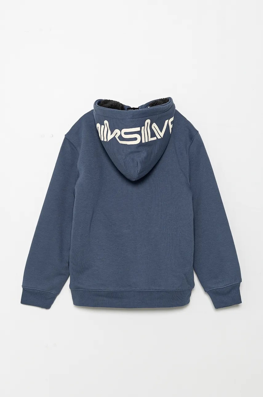 Дитяча кофта Quiksilver BEST WAVE SHERPA з капюшоном однотонна EQBFT03898