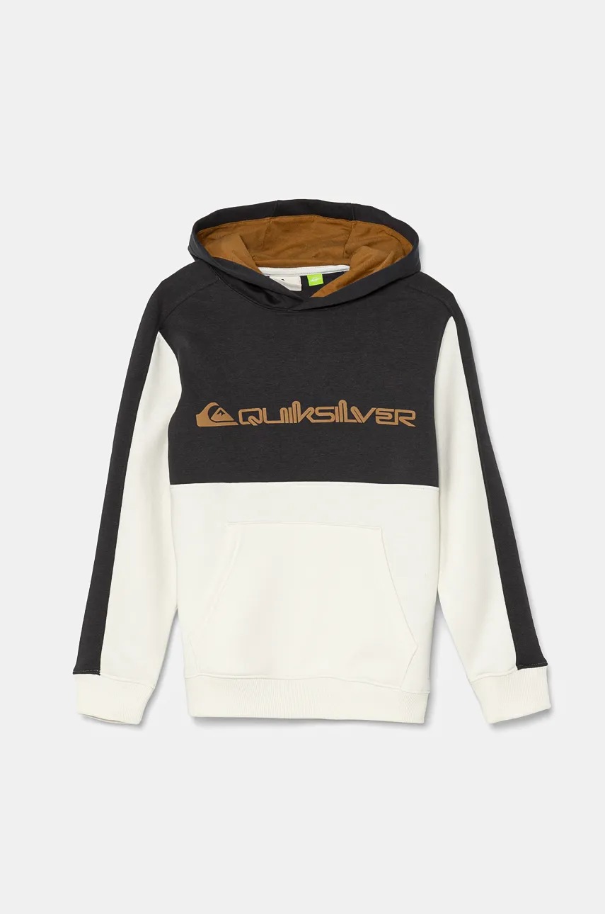 Quiksilver bluza copii KNOWLEDGE AREA HOOD culoarea gri, cu glugă, modelator, EQBFT03885