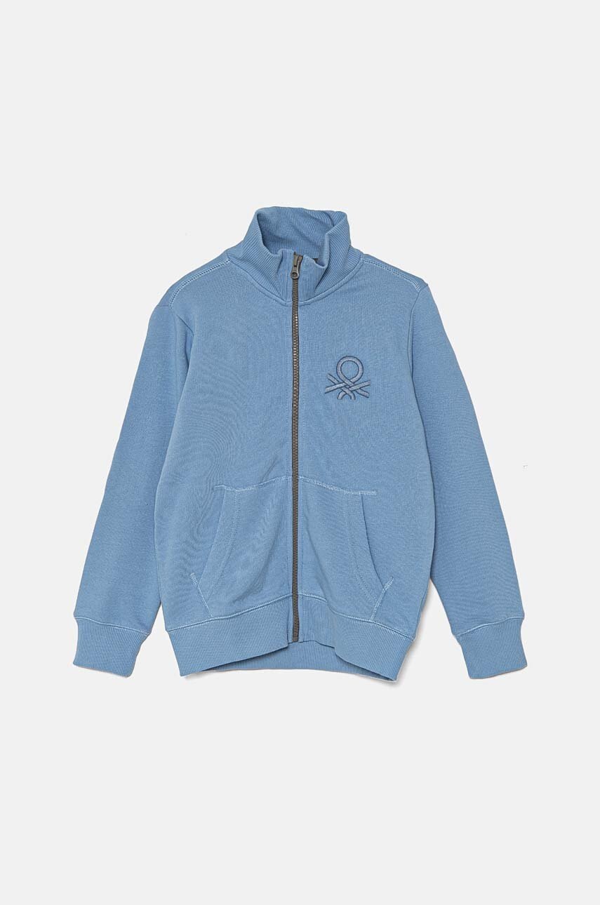 

Детски памучен суичър United Colors of Benetton в синьо с десен 3J68C501B, Син