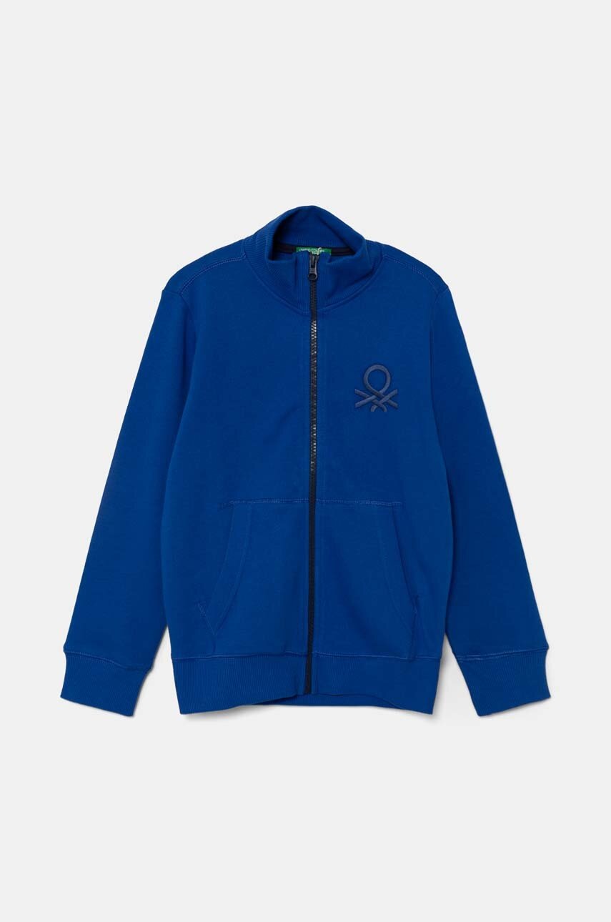 

Детски памучен суичър United Colors of Benetton в синьо с десен 3J68C501B, Син