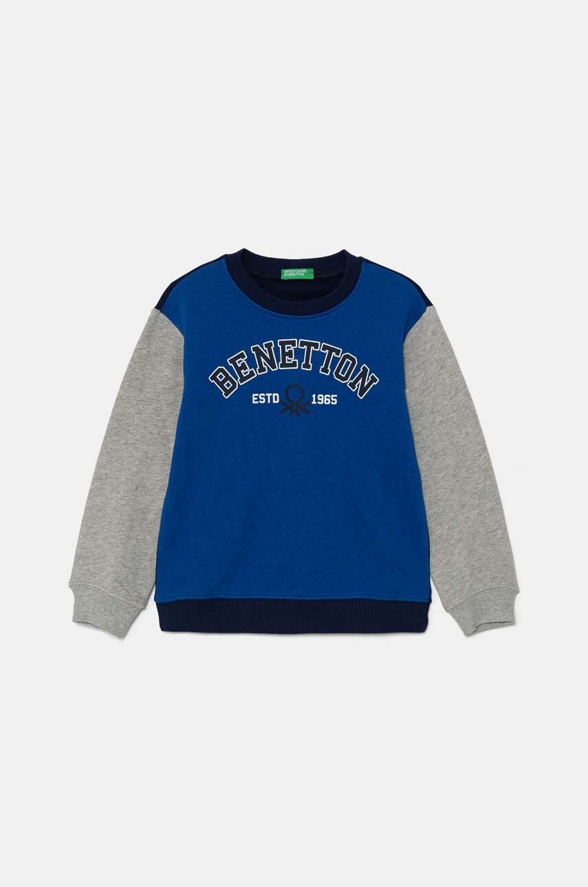United Colors of Benetton hanorac de bumbac pentru copii cu imprimeu, 3J70G10F0 United Colors of Benetton hanorac de bumbac pentru copii cu imprimeu, 3J70G10F0