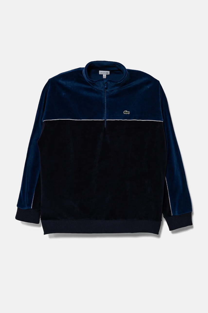 Lacoste bluza copii culoarea albastru marin, modelator, SJ2466