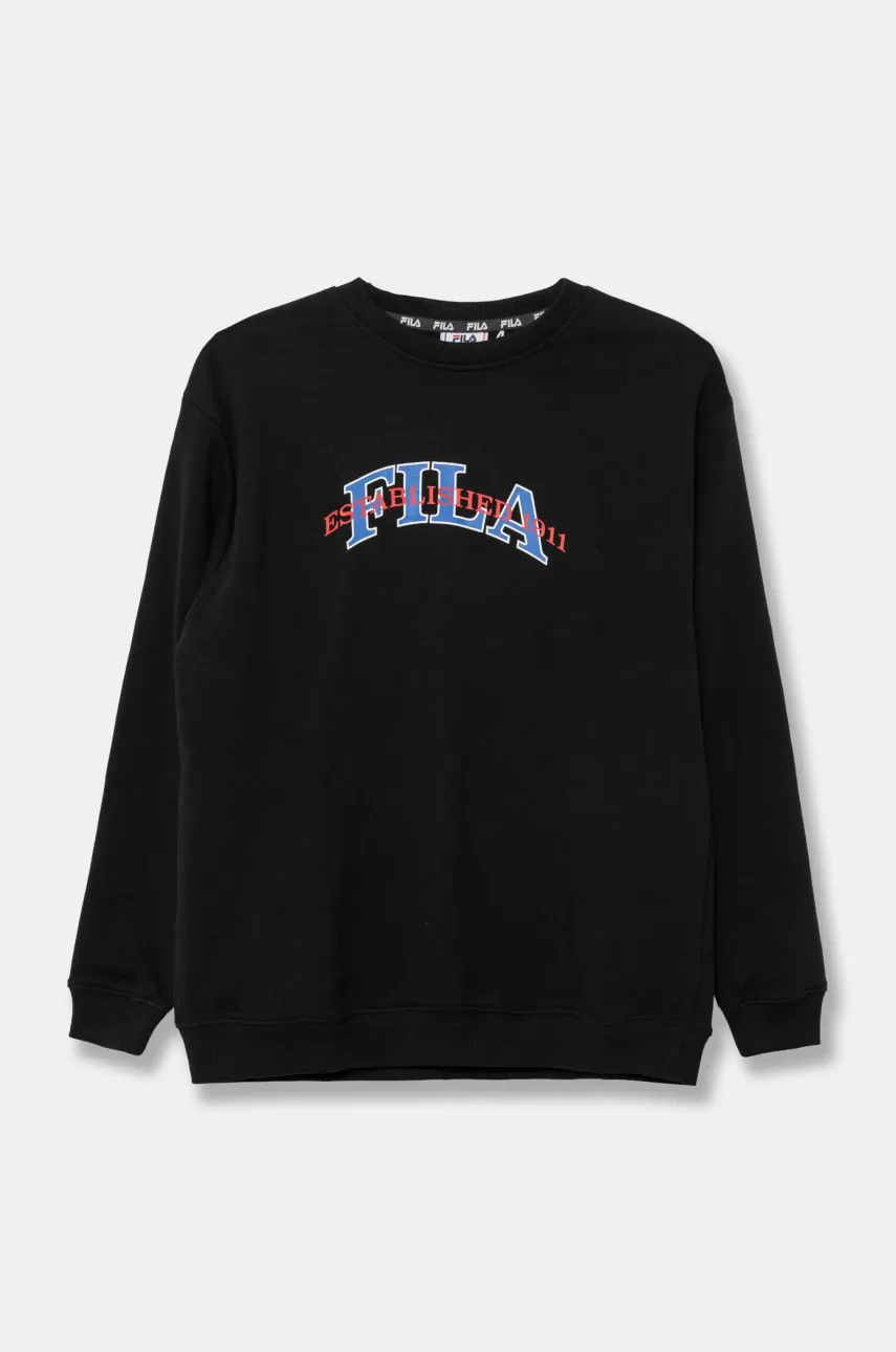 Fila bluză copii LOTTE culoarea negru, cu imprimeu, FAT0582