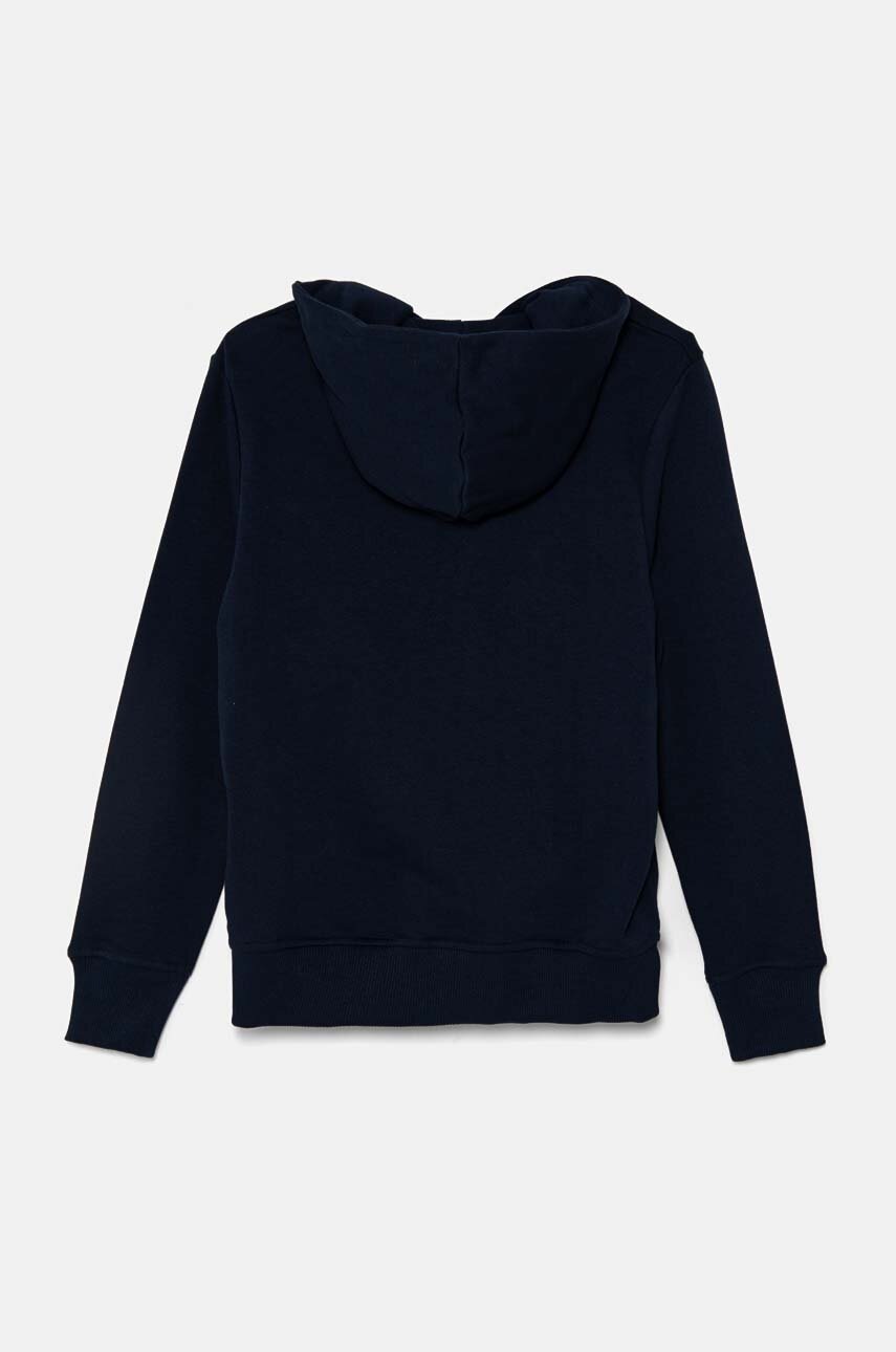 Дитяча кофта Pepe Jeans NEW LAMONTY ZIP колір синій з капюшоном меланж PB581612
