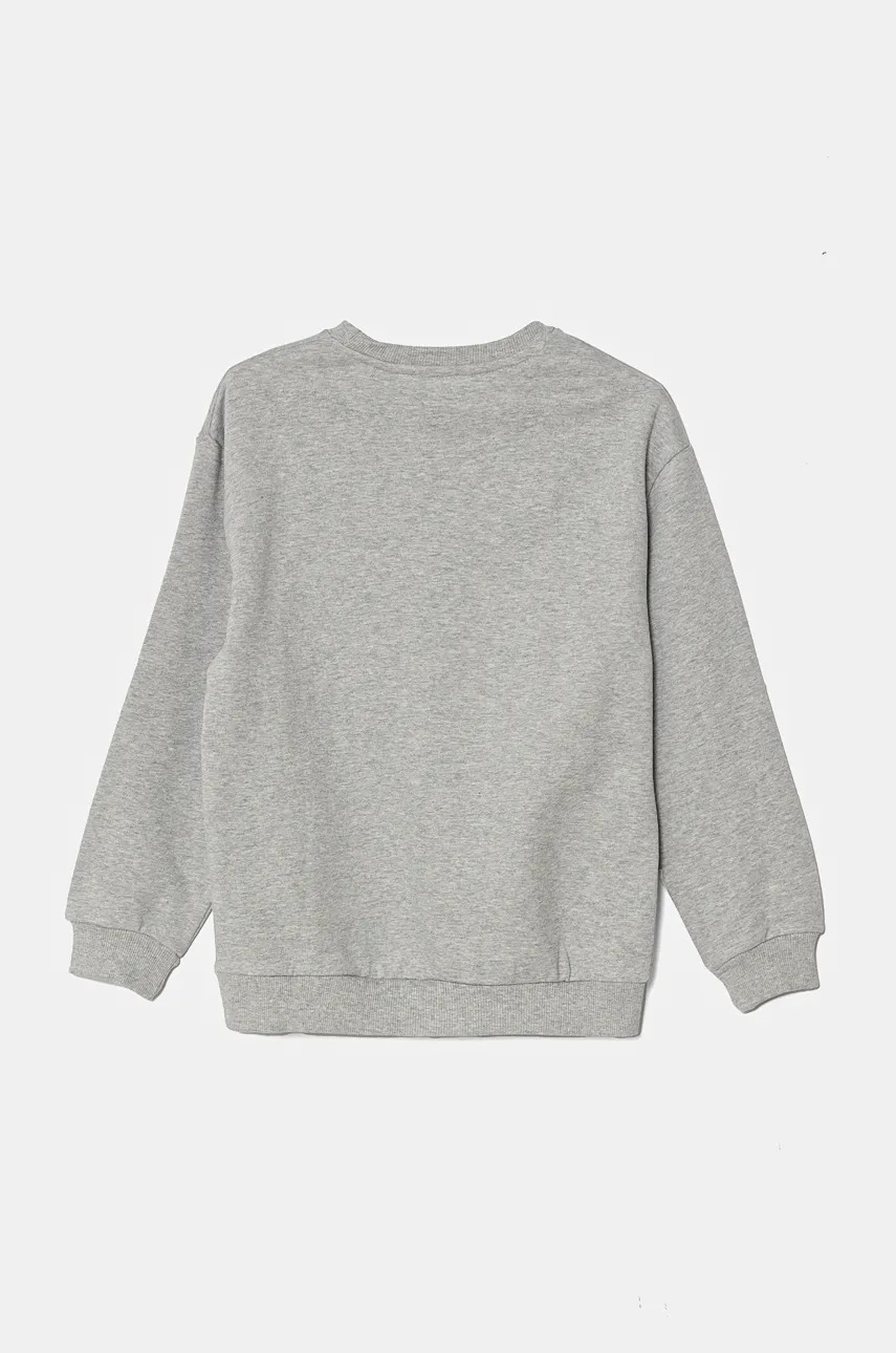 Дитяча бавовняна кофта Guess колір сірий з аплікацією L4BQ28 KAV33