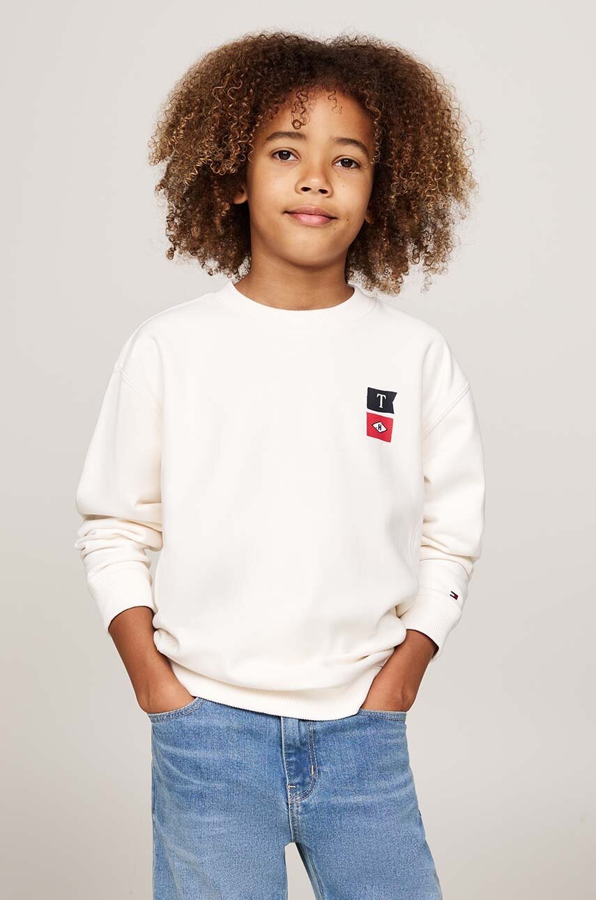 

Детски суичър Tommy Hilfiger в бежово с принт KB0KB09191, Бежов