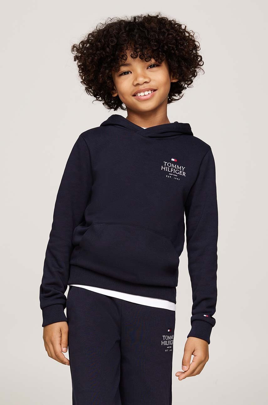 

Детски суичър Tommy Hilfiger в тъмносиньо с качулка KB0KB09193, Тъмносин